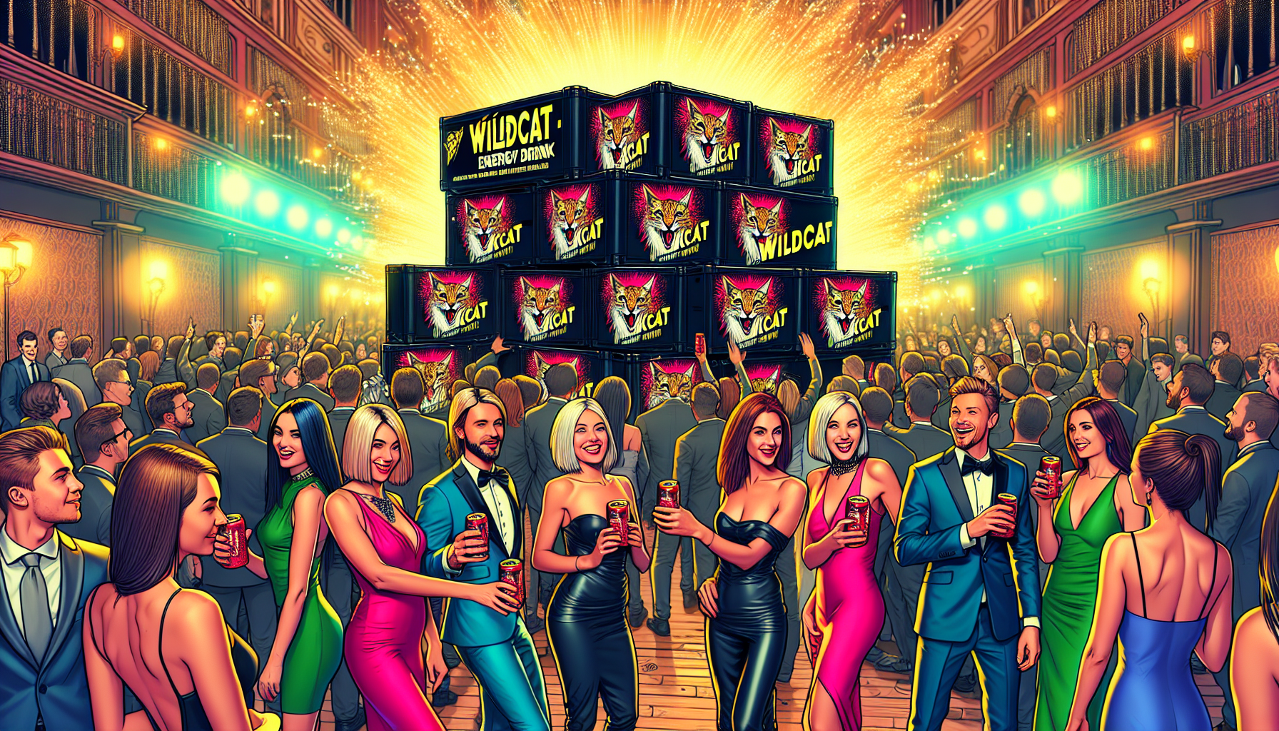 Llega a España Wildcat Energy Drink Rodeado de VIP’s