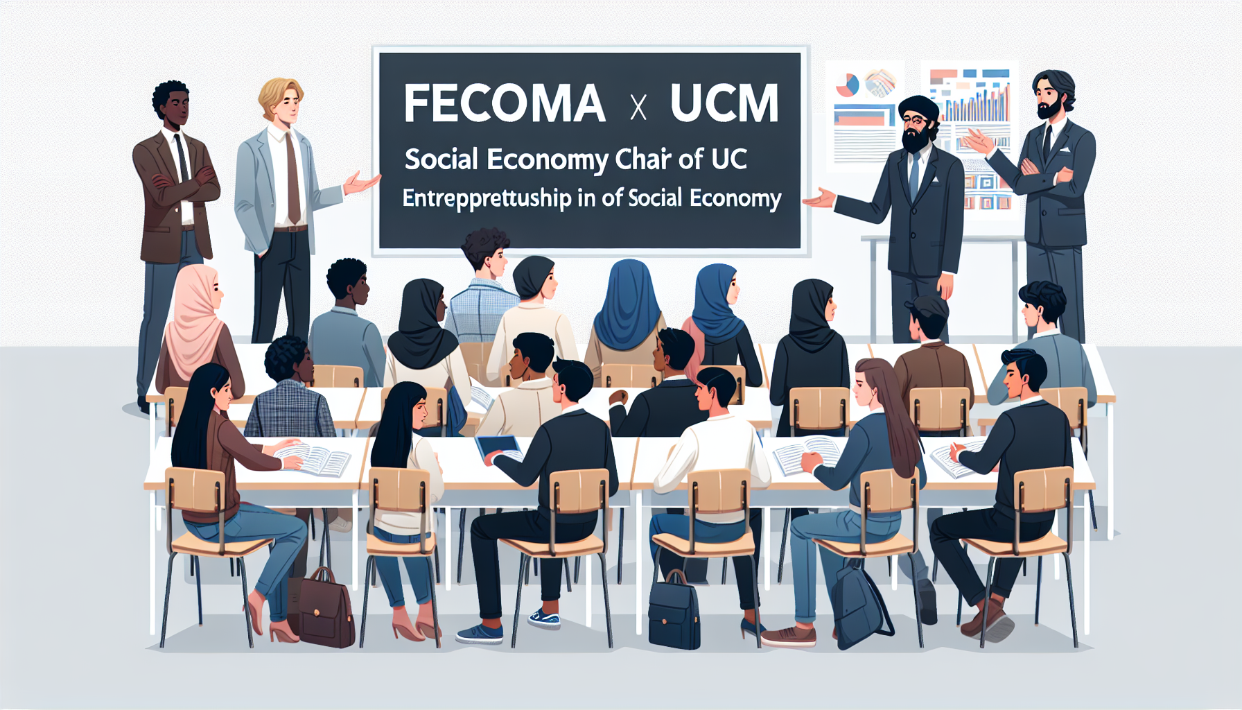 Fecoma y la Cátedra de Economía Social de la UCM enseñan a estudiantes internacionales a emprender desde la economía social