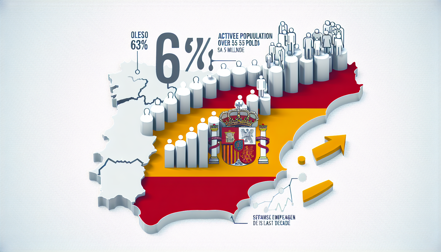 Crecimiento de la población activa mayor de 55 años en España: un 63% más en la última década, superando los 5 millones