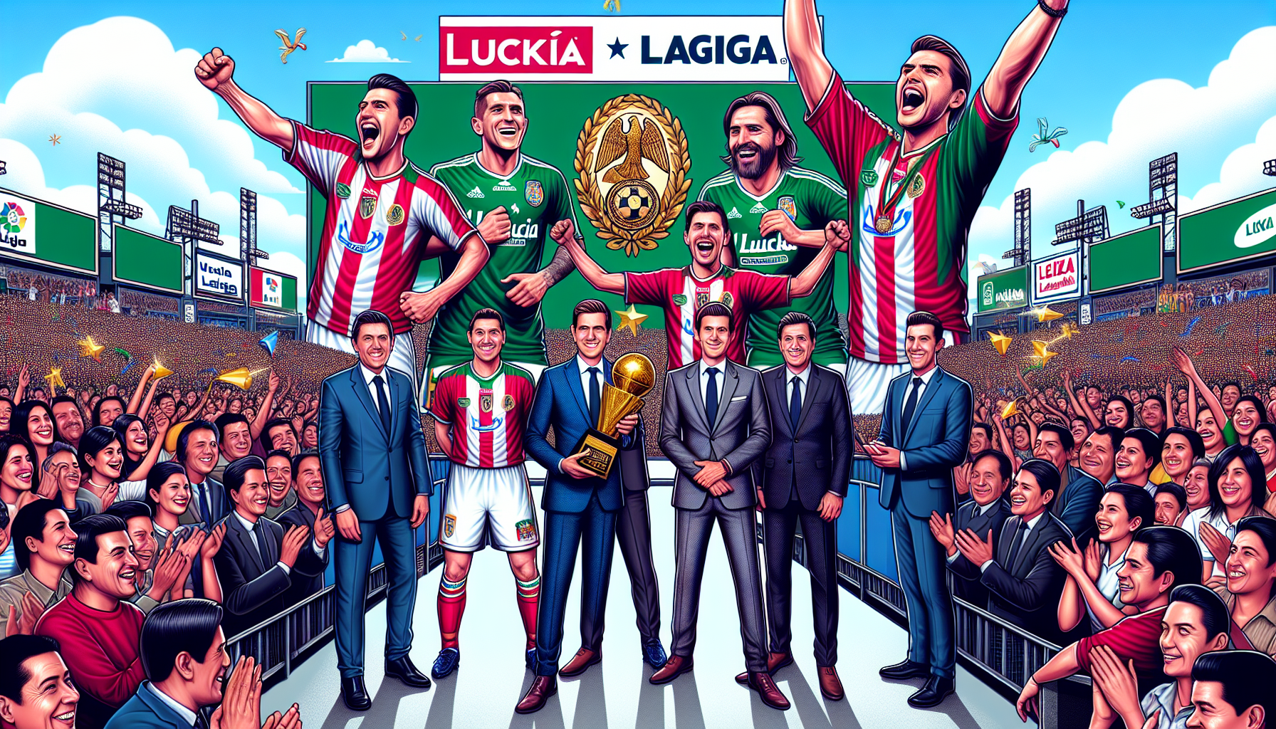 Presentación Del Patrocinio De Luckia Y LALIGA En México Con Leyendas Futbolísticas